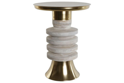 MESA AUXILIAR METAL E MADEIRA