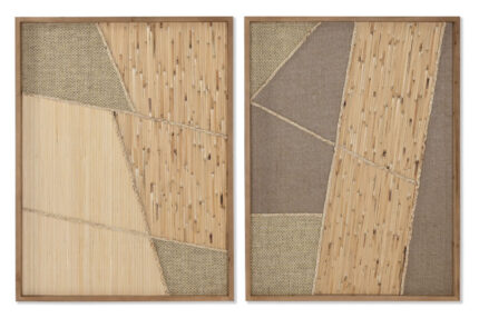 QUADRO LINHO BAMBU NATURAL 3 D